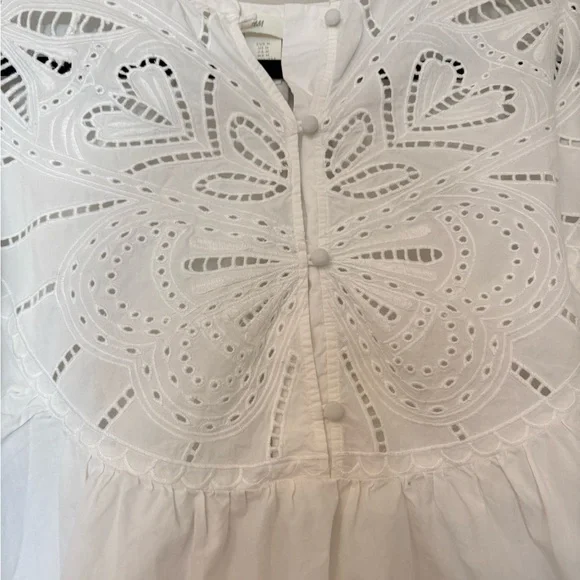 H&M White Eyelet Blouse - Picture 5 of 5